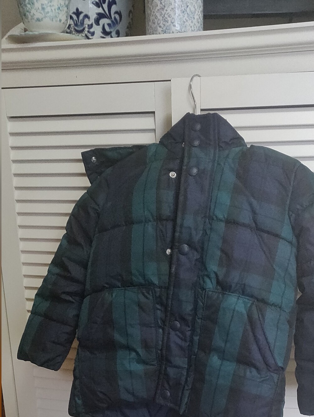 Gap Kids ColdControl Blackwatch Plaid Winter Puffer Jacket XS Great Condition